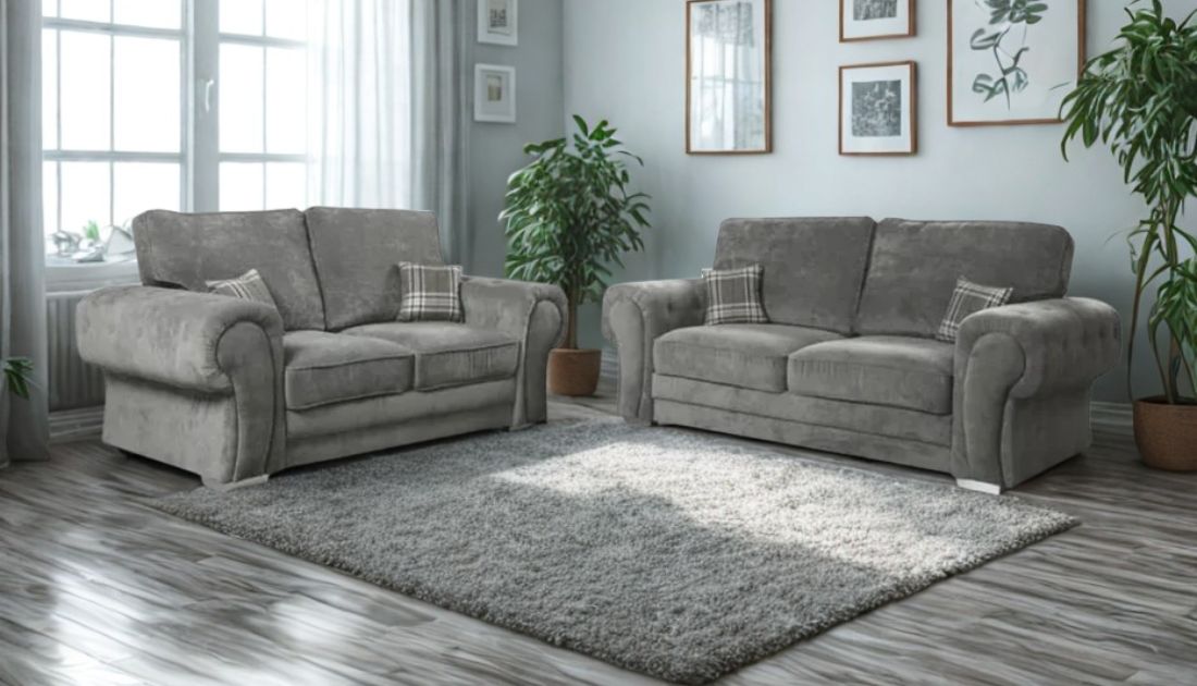 Theo 3+2 Sofa Set - Grey