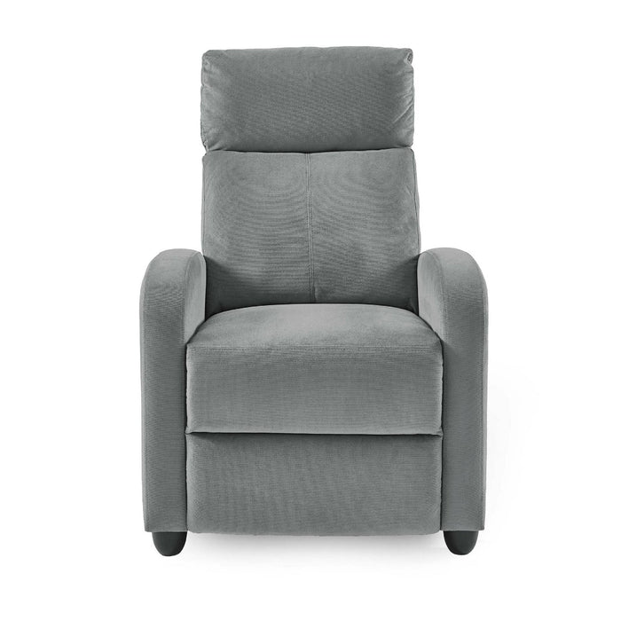 Vivo Grey Chenille Reclining Arm Chair