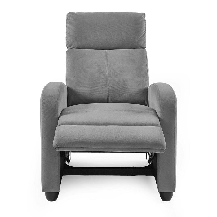 Vivo Grey Chenille Reclining Arm Chair