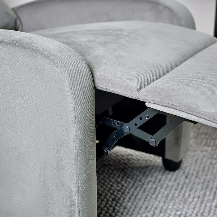 Vivo Grey Chenille Reclining Arm Chair