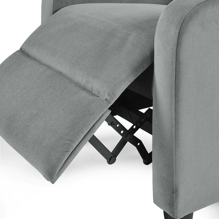 Vivo Grey Chenille Reclining Arm Chair