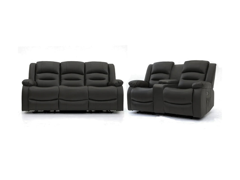 Olivia 3+2 Electric Recliner Set - Black