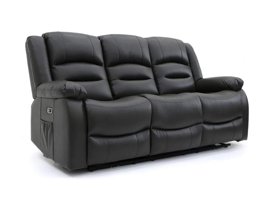 Olivia 3 Seater Electric Recliner - Black