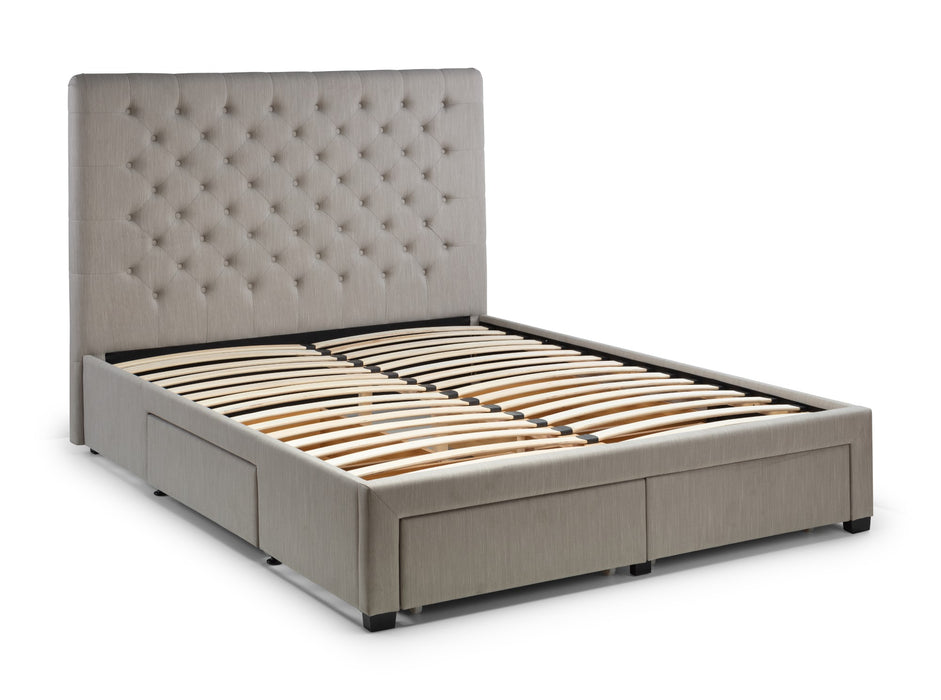 Wilton 4 Drawer 180cm Superking Bed - Grey Linen