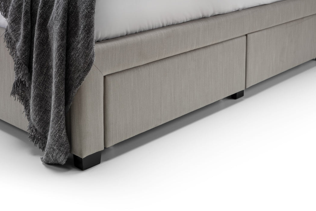 Wilton 4 Drawer 180cm Superking Bed - Grey Linen