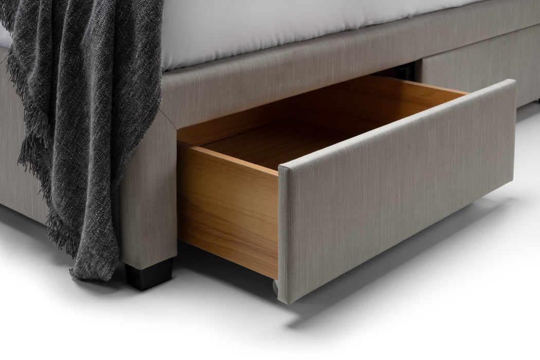 Wilton 4 Drawer 180cm Superking Bed - Grey Linen