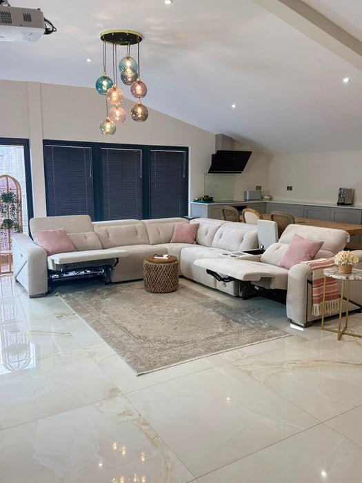 Renzo Large Electric Tech Corner Sofa - Beige