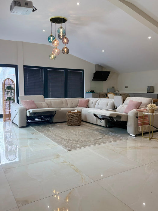 Renzo Large Electric Tech Corner Sofa - Beige