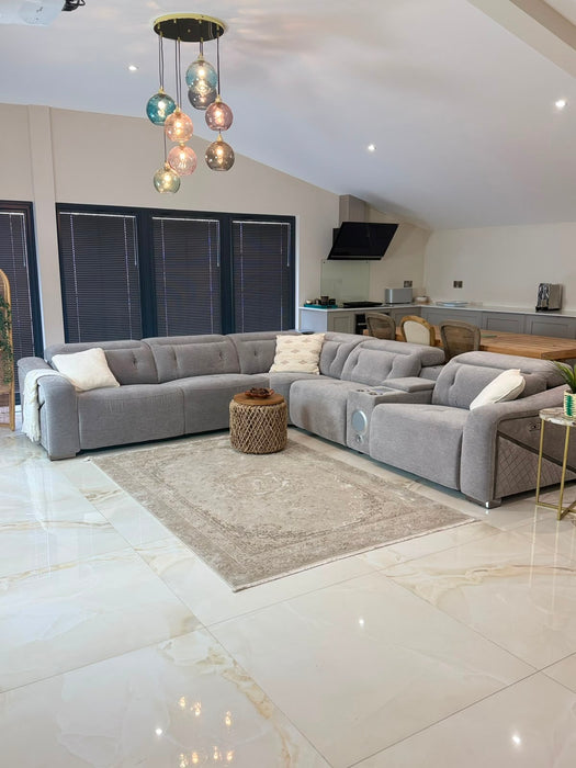 Renzo Large Electric Tech Corner Sofa - Grey