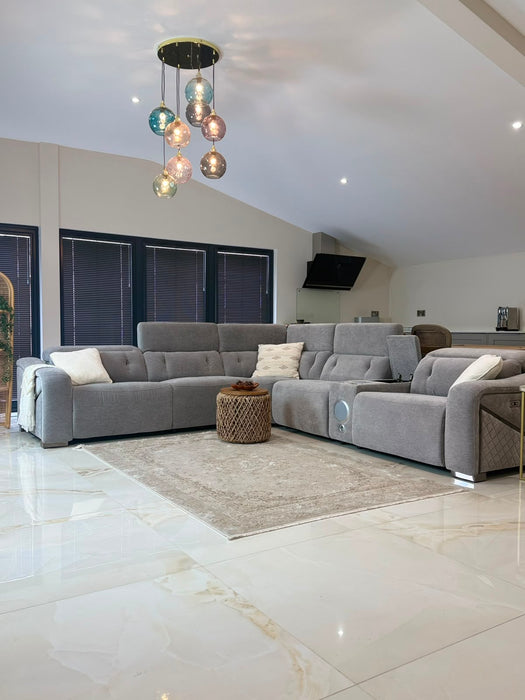 Renzo Large Electric Tech Corner Sofa - Grey