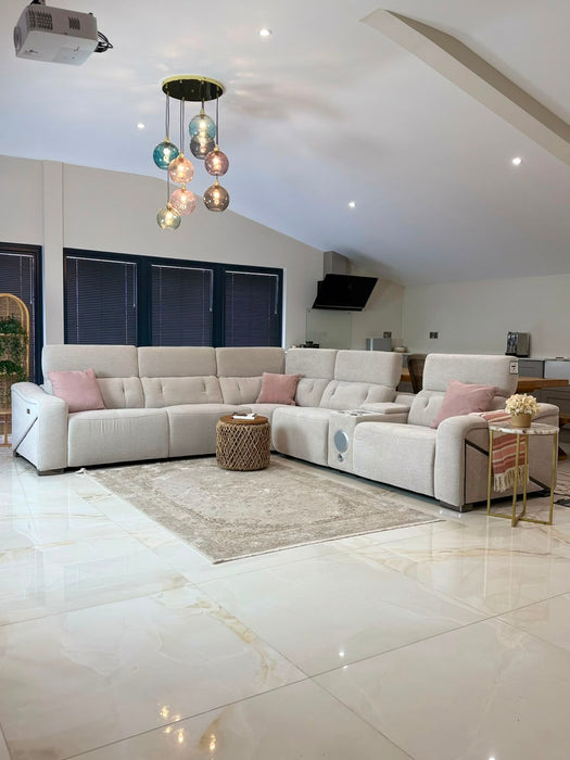 Renzo Large Electric Tech Corner Sofa - Beige