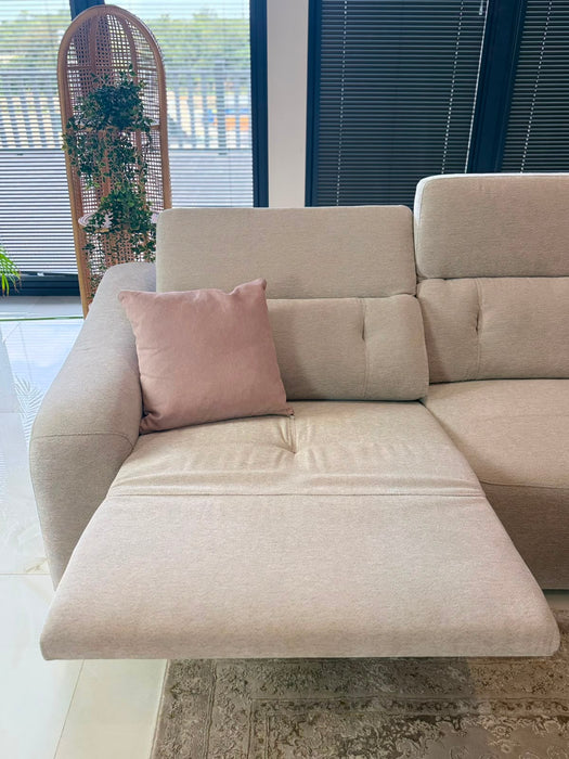 Renzo Large Electric Tech Corner Sofa - Beige