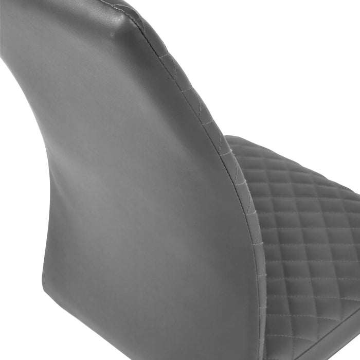 Set of 4 Xavier Grey Upholstered Cantilever Dining Chairs