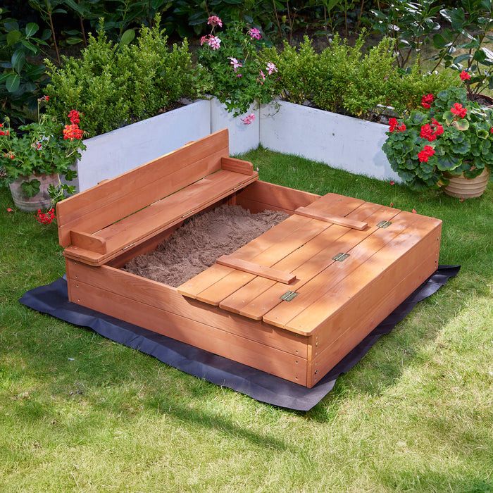 Kids Sandpit With Seating and Cover