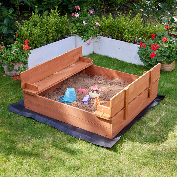 Kids Sandpit With Seating and Cover