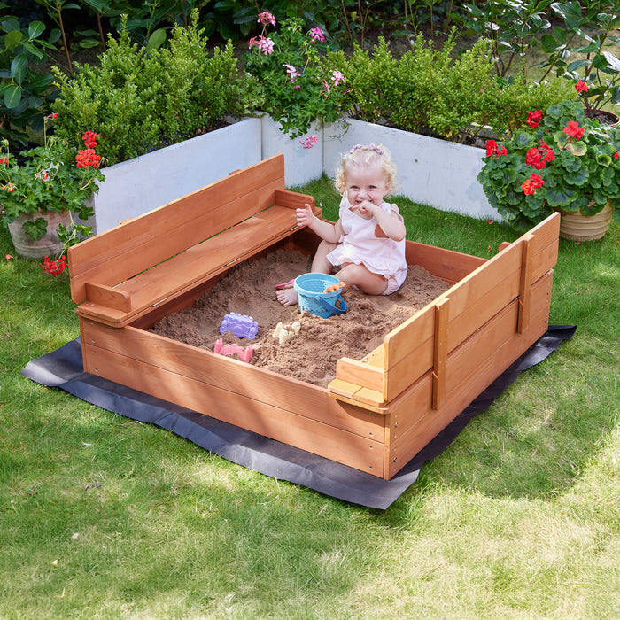 Kids Sandpit With Seating and Cover