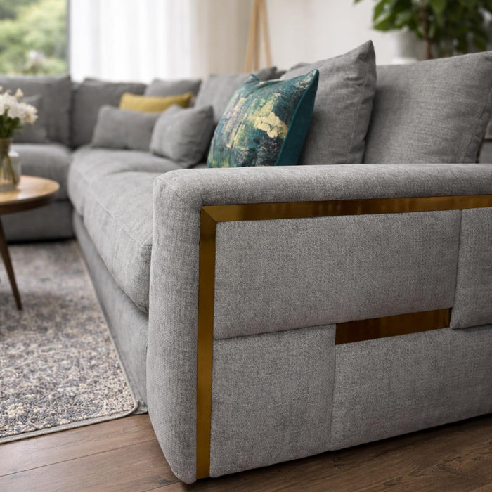 Juno Large Corner Sofa - Grey