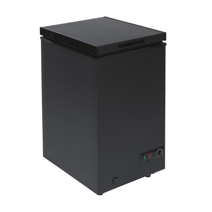 CHF100B/E - 48cm Freestanding Slimline Compact Chest Freezer - Black