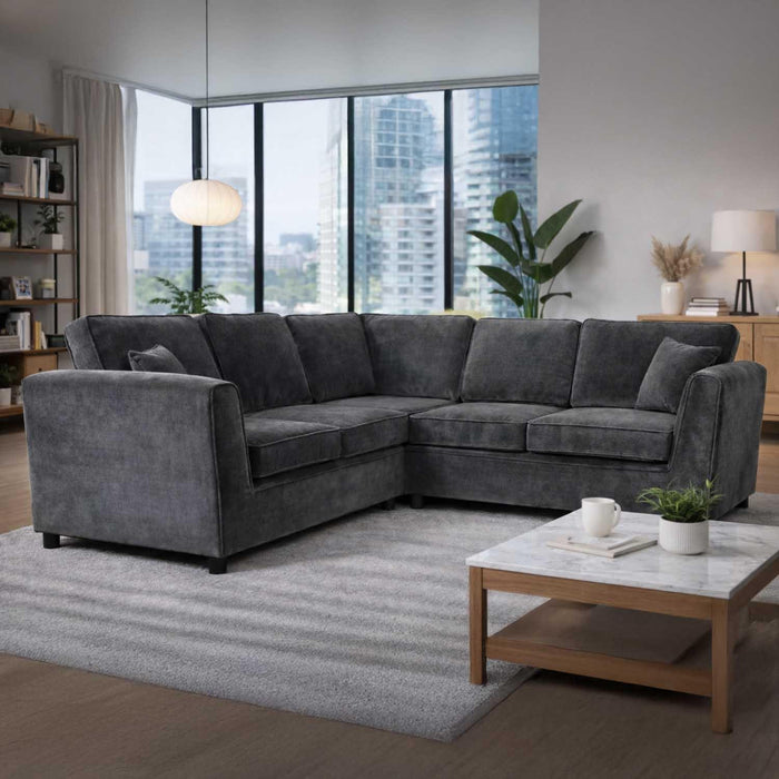 Ascot Large Corner Sofa - Charcoal