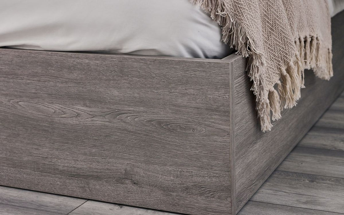 Bali Ottoman Storage 90cm Single Bed - Grey Oak