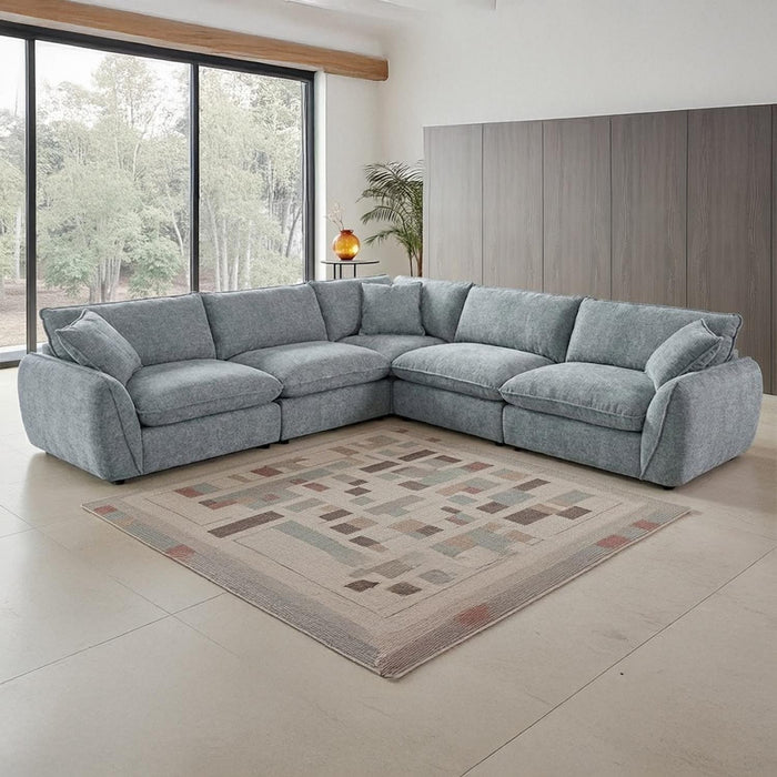Berti Large Corner Sofa - Cadet Grey