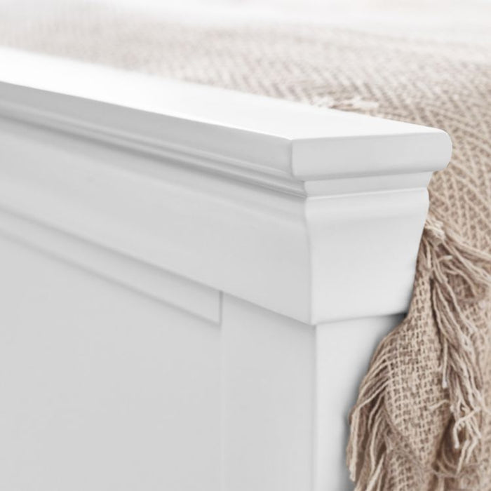 Clermont 150cm King Bed - Surf White