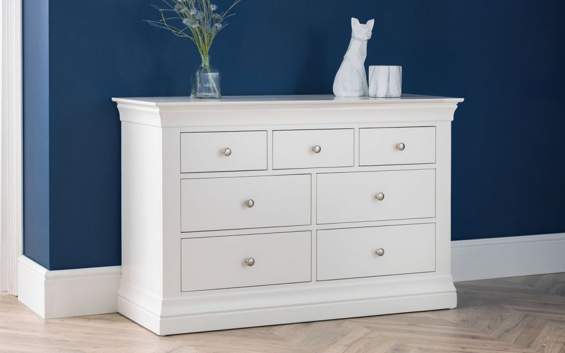 Clermont 4+3 Drawer Chest - Surf White