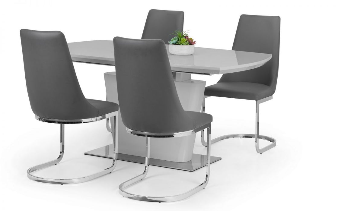 Como Grey Dining Set (4 Chairs)