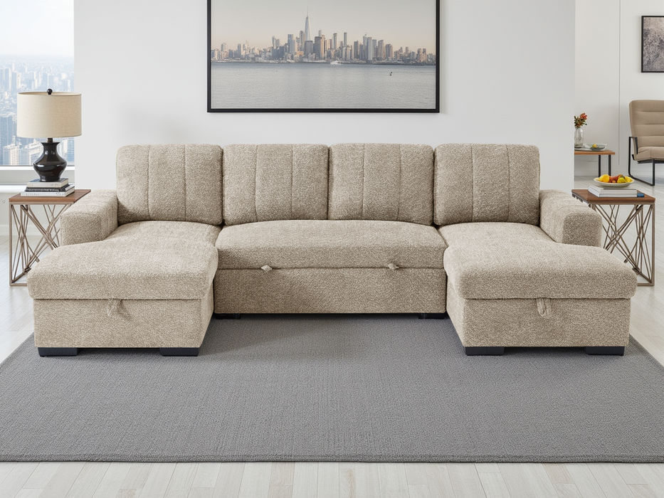 Noven U-Shape Universal Sofa Bed - Beige