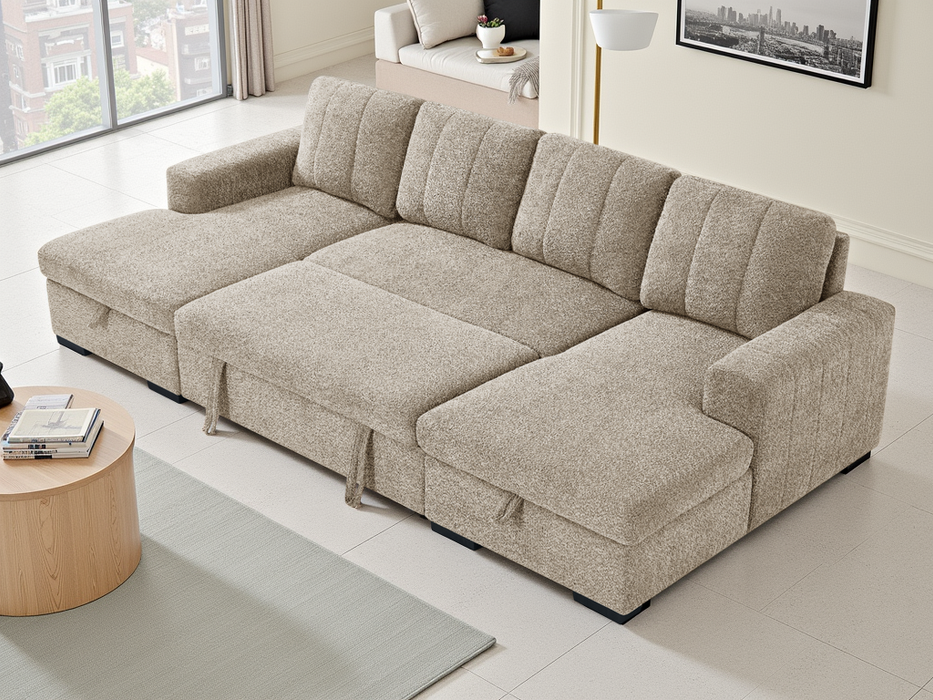 Noven U-Shape Universal Sofa Bed - Beige