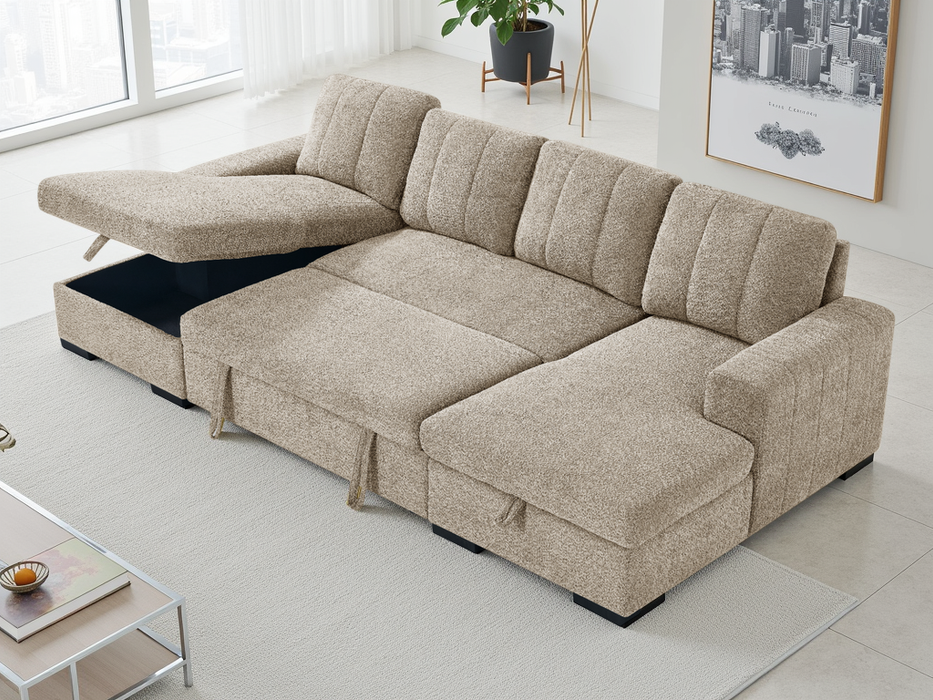 Noven U-Shape Universal Sofa Bed - Beige