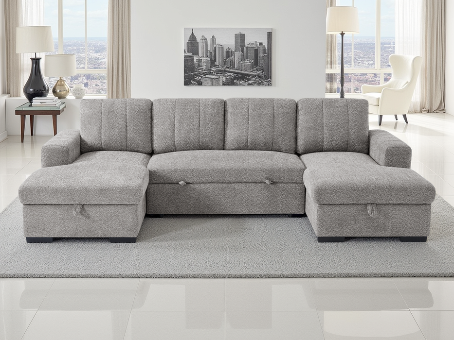 Noven U-Shape Universal Sofa Bed - Grey
