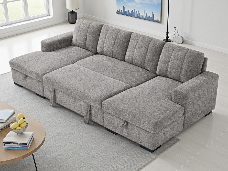 Noven U-Shape Universal Sofa Bed - Grey