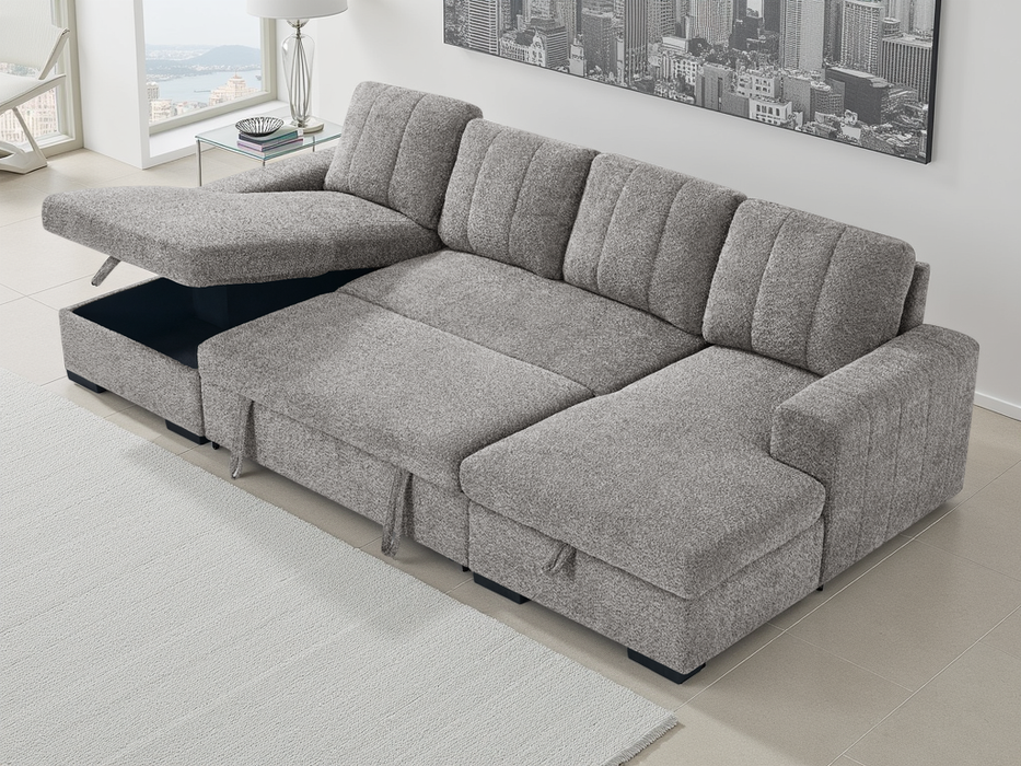 Noven U-Shape Universal Sofa Bed - Grey