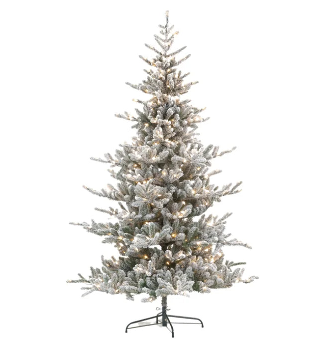 CT08928 - 210cm (7ft) Innsbruck Fir Flocked Pre-Lit Christmas Tree with 450 LEDs