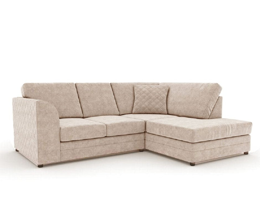 Fullback Quilted Corner Sofa with Chaise End