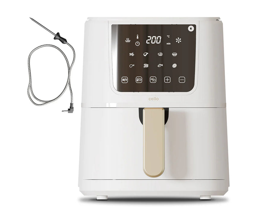 CS2598 Single Basket Air Fryer with Thermometer - White