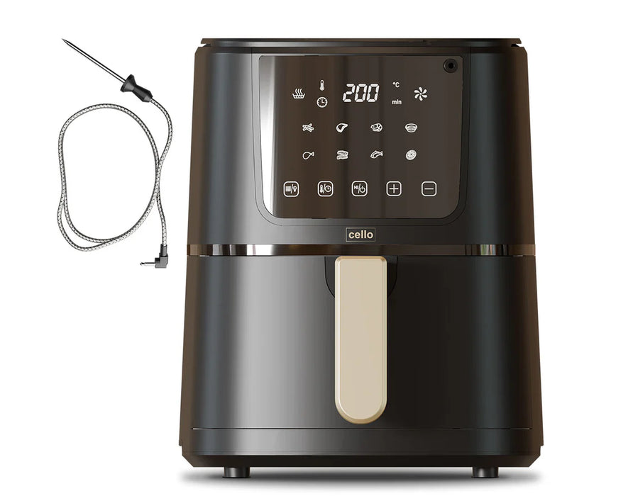CS2599 Single Basket Air Fryer with Thermometer - Black
