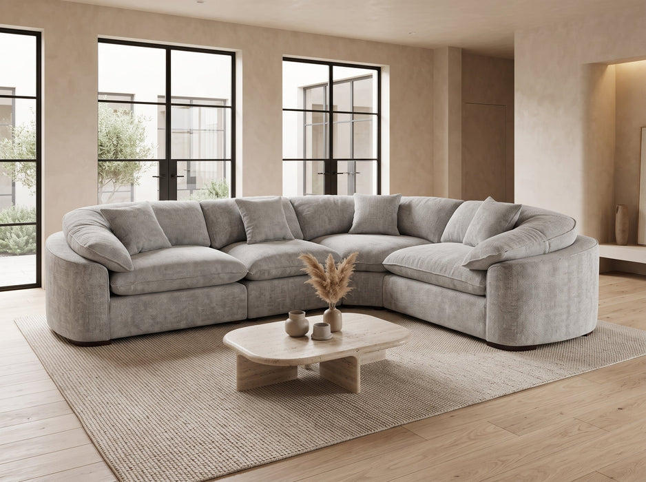 Isabella Large Corner Sofa - Soft Grey