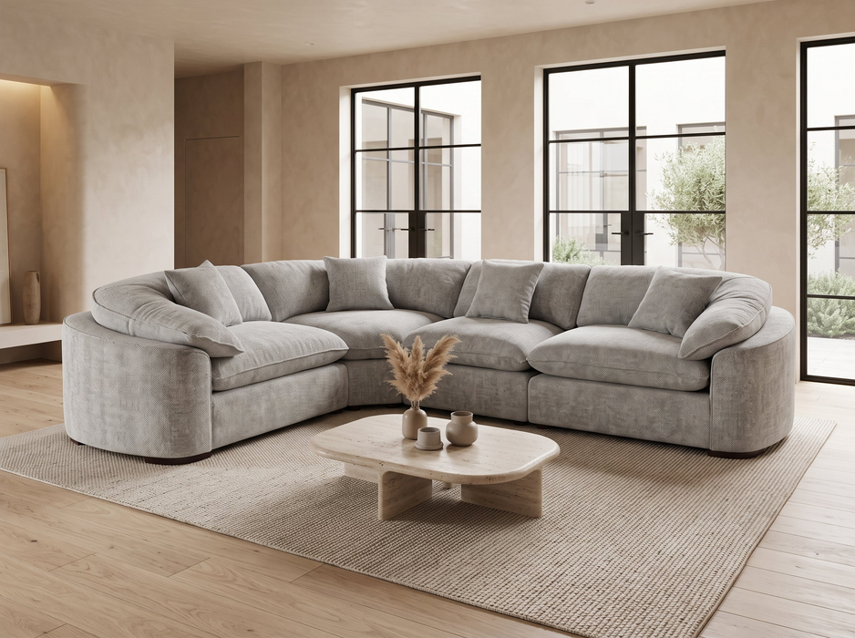 Isabella Large Corner Sofa - Soft Grey