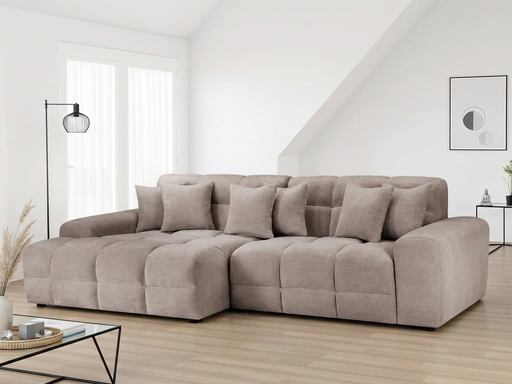 Ottilie Left Hand Facing Corner Sofa - Latte