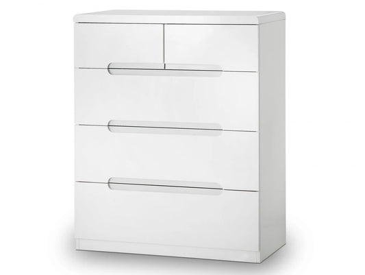 Manhattan 3+2 Drawer Chest - White