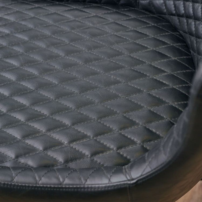 Luxe Office Chair In Black Faux Leather