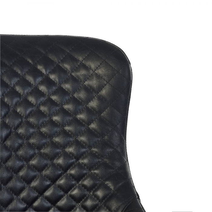 Luxe Office Chair In Black Faux Leather