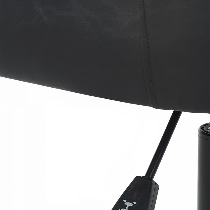 Luxe Office Chair In Black Faux Leather