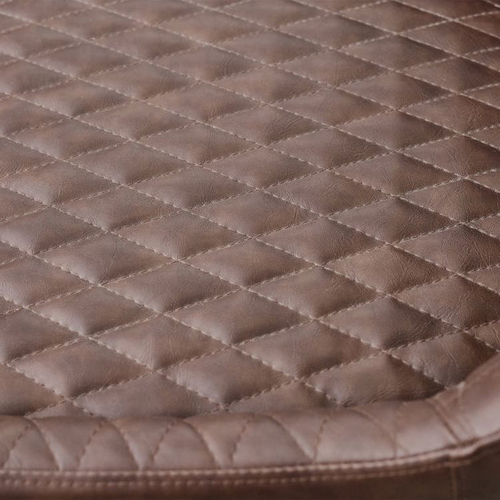 Luxe Office Chair In Brown Faux Leather