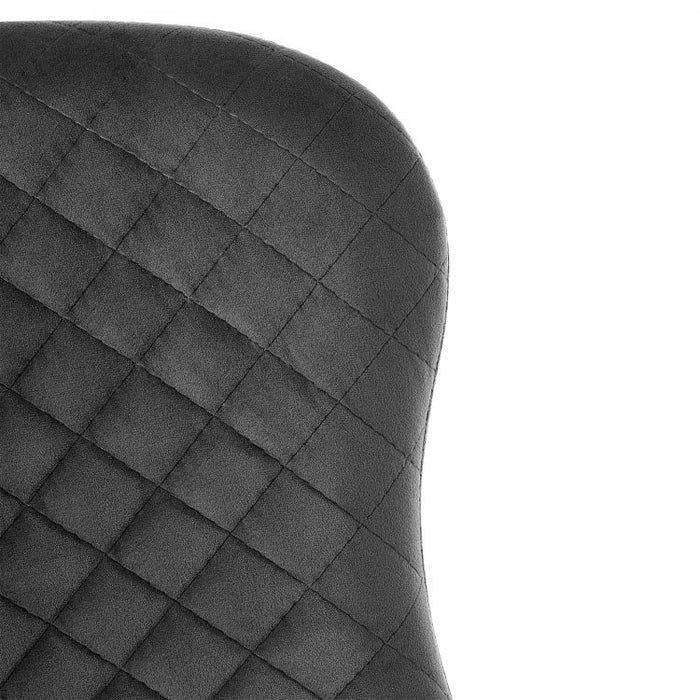 Luxe Office Chair In Grey Velvet