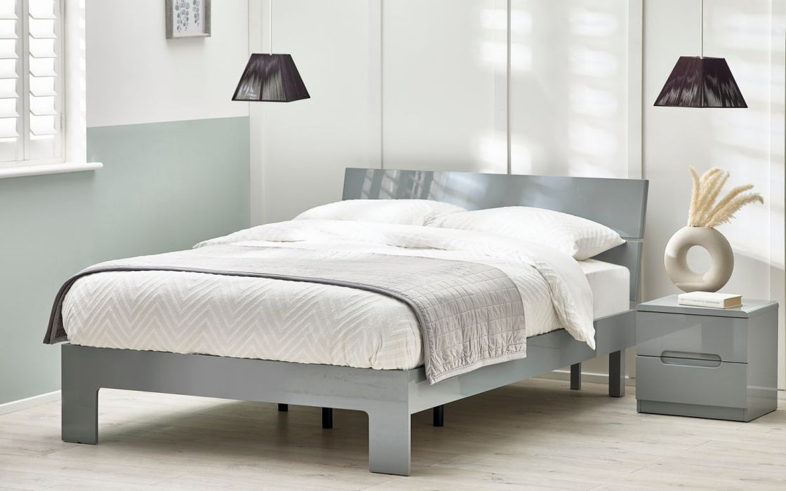Manhattan 150Cm King Size Bed Frame - Grey
