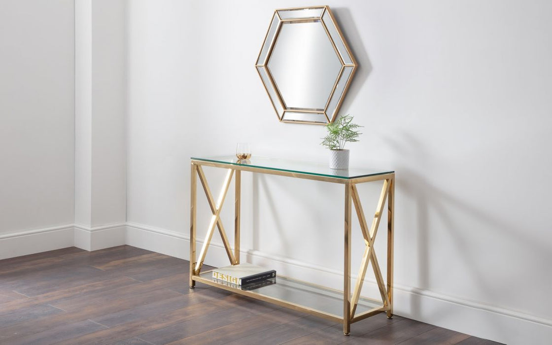 Miami Console Table - Gold