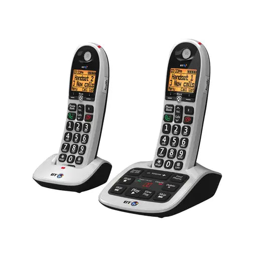 BT4666 - Twin Cordless Silver Telephone With Answer Machine